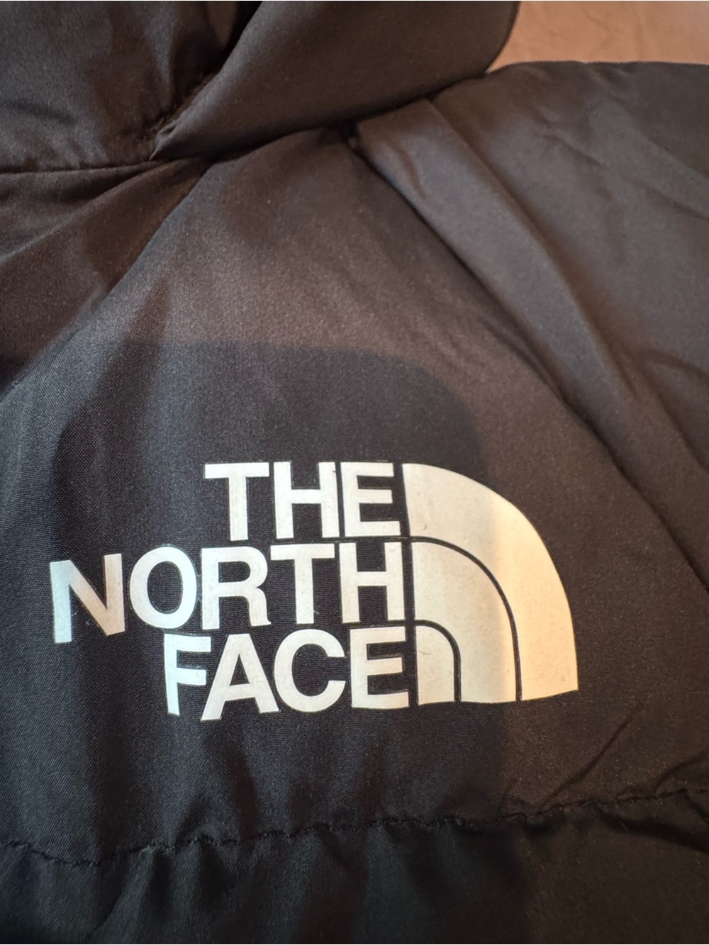 The North Face Black Puffer with White Logo Accent